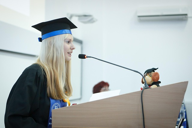 students practising public speaking in a modern London classroom